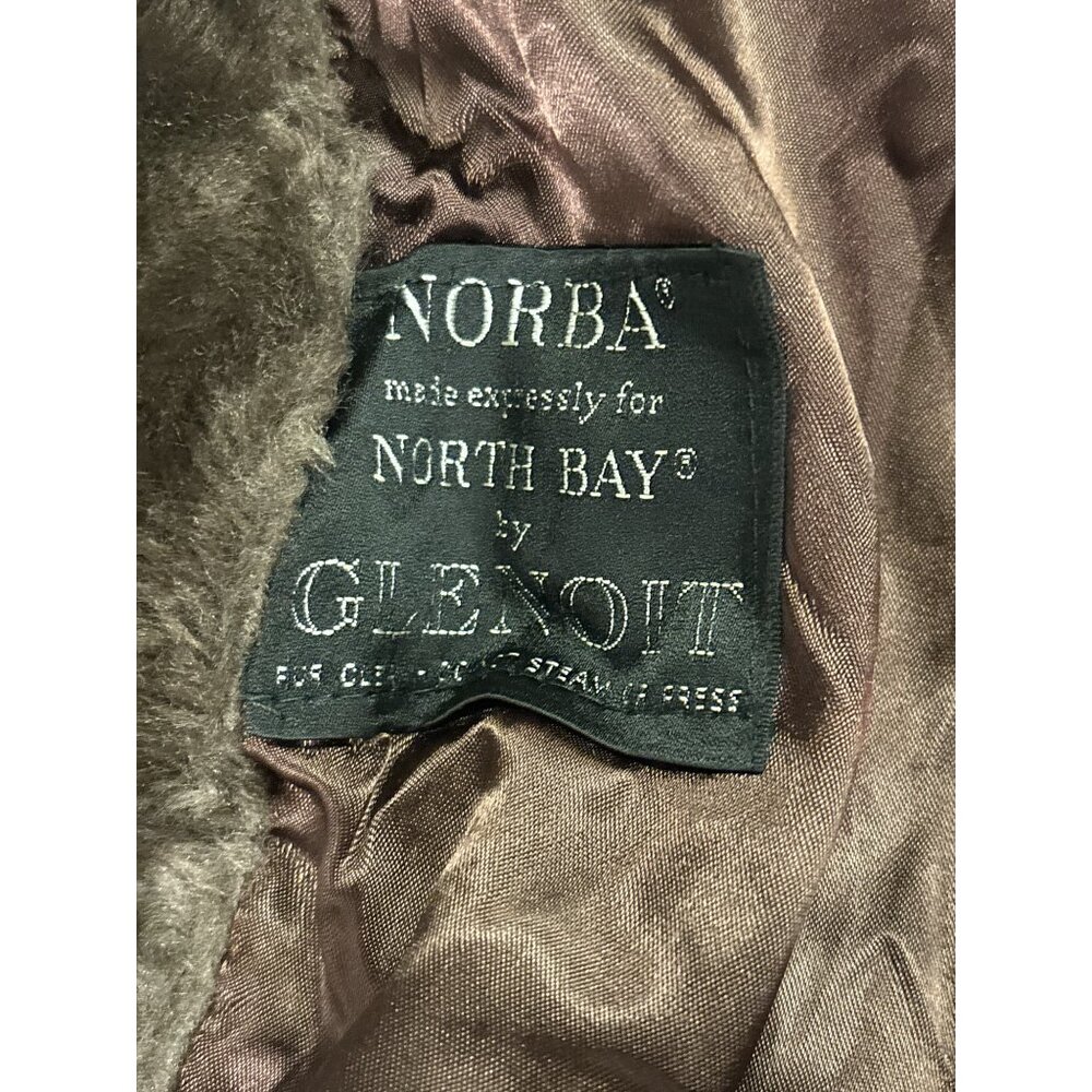 Vintage NORBA Brown Faux Fur Long Women’s Medium Large Statement Winter Coat - Picture 8 of 14